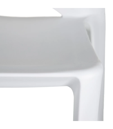 Lot de 4 Chaises Galaxy Empilables Blanc