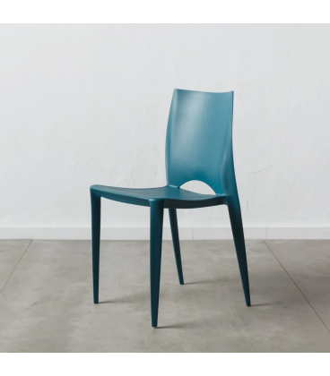 Lot de 4 Chaises Galaxy Empilables Bleu