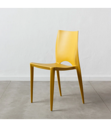 Lot de 4 Chaises Galaxy Empilables Jaune
