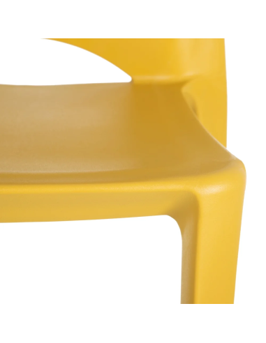 Lot de 4 Chaises Galaxy Empilables Jaune