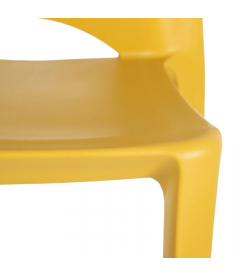 Lot de 4 Chaises Galaxy Empilables Jaune Lot de 4 Chaises Galaxy Empilables Jaune