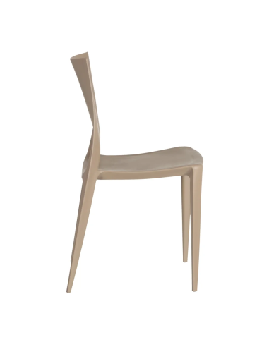 Lot de 4 Chaises Galaxy Empilables Beige