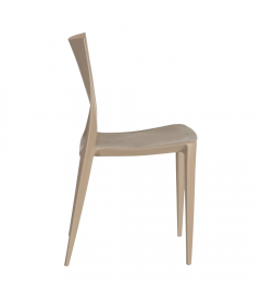 Lot de 4 Chaises Galaxy Empilables Beige Lot de 4 Chaises Galaxy Empilables Beige