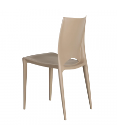 Lot de 4 Chaises Galaxy Empilables Beige Lot de 4 Chaises Galaxy Empilables Beige