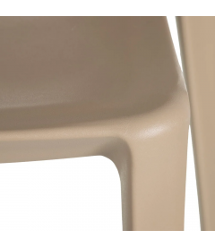 Lot de 4 Chaises Galaxy Empilables Beige Lot de 4 Chaises Galaxy Empilables Beige