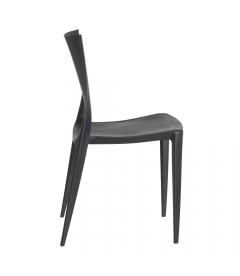 Lot de 4 Chaises Galaxy Empilables Gris Foncé