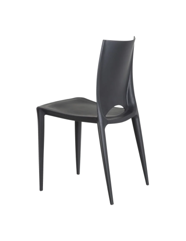 Lot de 4 Chaises Galaxy Empilables Gris Foncé