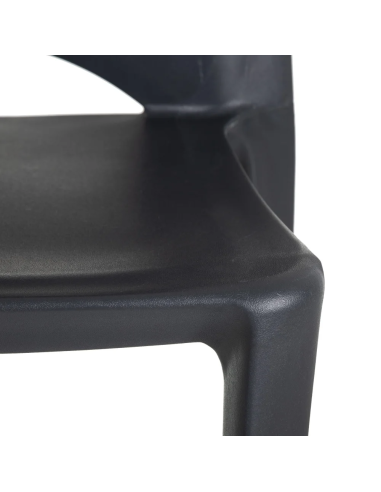 Lot de 4 Chaises Galaxy Empilables Gris Foncé