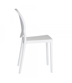 Lot de 4 Chaises Médaillon Empilables Blanc