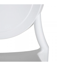 Lot de 4 Chaises Médaillon Empilables Blanc