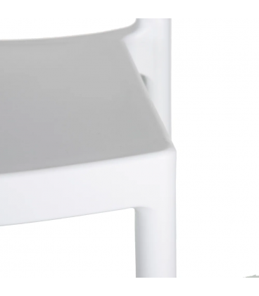 Lot de 4 Chaises Médaillon Empilables Blanc