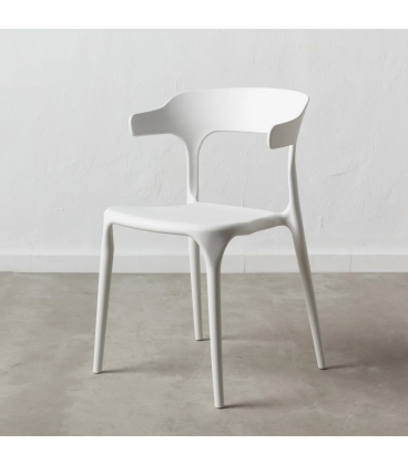 Lot de 4 Chaises Lula Empilables Blanc