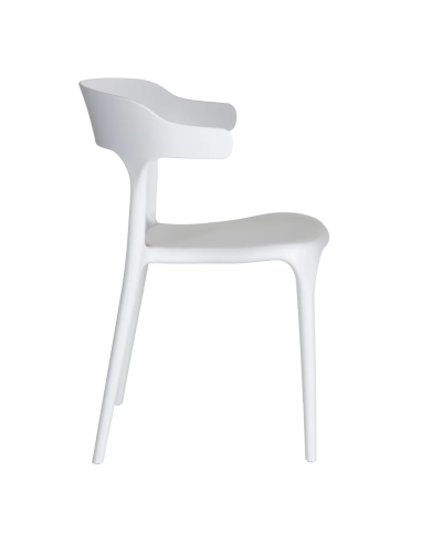 Lot de 4 Chaises Lula Empilables Blanc