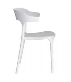 Lot de 4 Chaises Lula Empilables Blanc Lot de 4 Chaises Lula Empilables Blanc