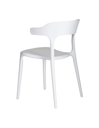 Lot de 4 Chaises Lula Empilables Blanc