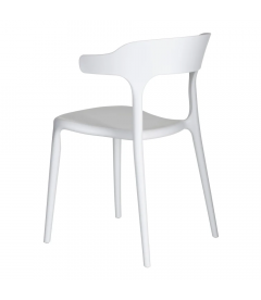 Lot de 4 Chaises Lula Empilables Blanc Lot de 4 Chaises Lula Empilables Blanc