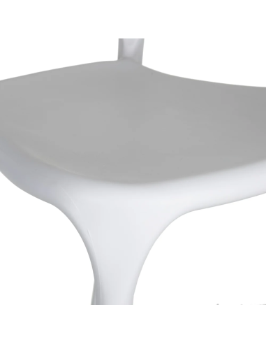 Lot de 4 Chaises Lula Empilables Blanc