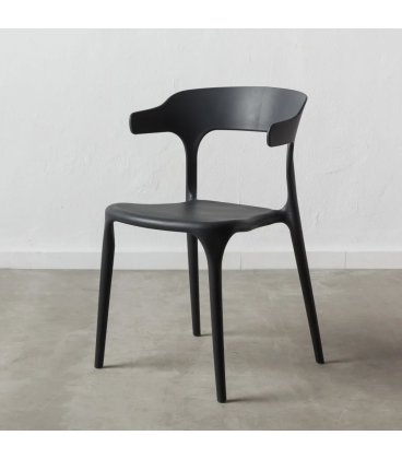 Lot de 4 Chaises Lula Empilables Gris Foncé