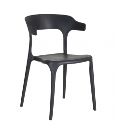 Lot de 4 Chaises Lula Empilables Gris Foncé Lot de 4 Chaises Lula Empilables Gris Foncé