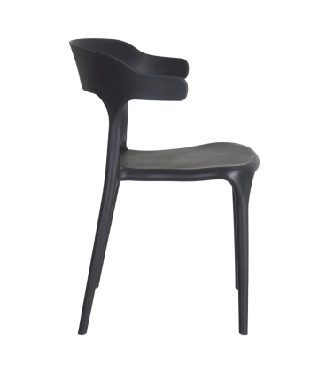 Lot de 4 Chaises Lula Empilables Gris Foncé