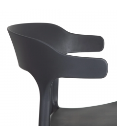 Lot de 4 Chaises Lula Empilables Gris Foncé Lot de 4 Chaises Lula Empilables Gris Foncé