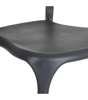 Lot de 4 Chaises Lula Empilables Gris Foncé