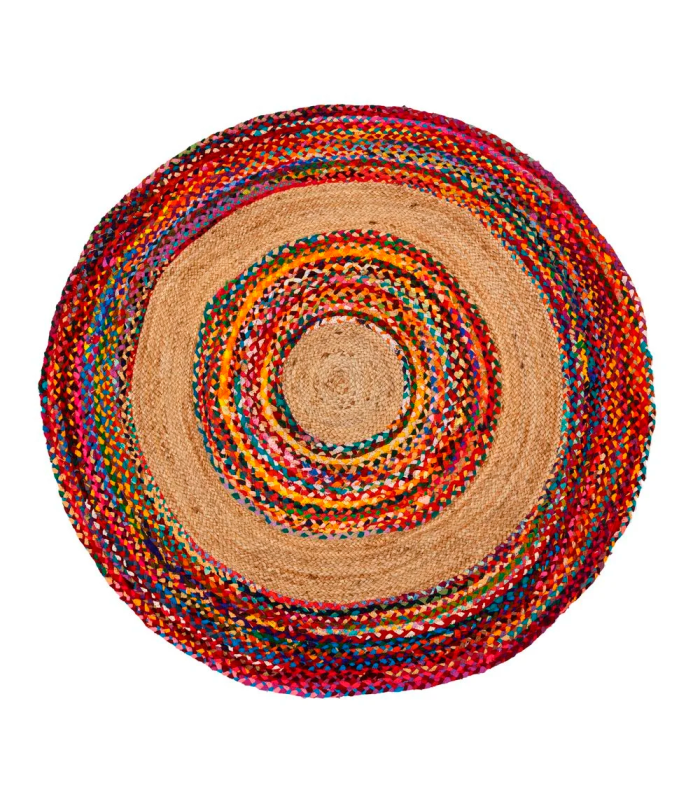 Tapis Jute Rond Multicolore Ø150cm - HØGEN