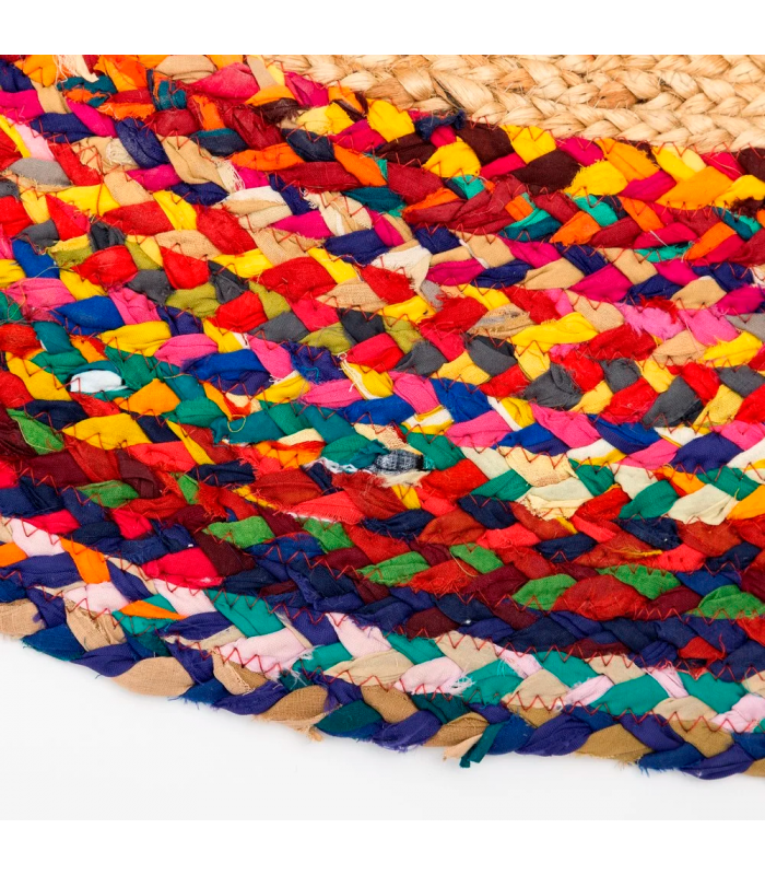 Tapis Jute Rond Multicolore Ø120cm - HØGEN