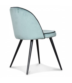 Chaise Ingrid Bleu Vert Artic Gansé Noire