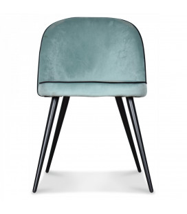 Chaise Ingrid Bleu Vert Artic Gansé Noire