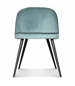 Chaise Ingrid Bleu Vert Artic Gansé Noire