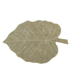 Tapis Monstera Olive Coton 120/180 cm Lavable en Machine