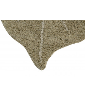 Tapis Monstera Olive Coton 120/180 cm Lavable en Machine 2