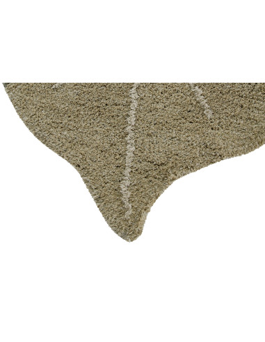 Tapis Monstera Olive Coton 120/180 cm Lavable en Machine