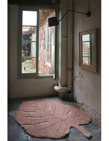 Tapis Monstera Nude Coton 120/180 cm Lavable en Machine