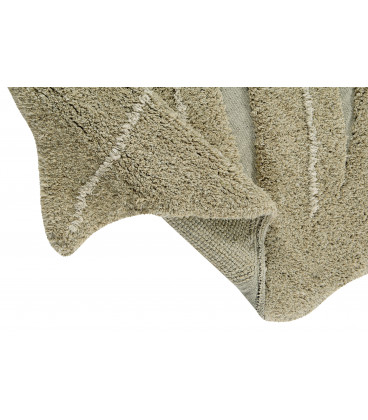 Tapis Monstera Olive Coton 120/180 cm Lavable en Machine