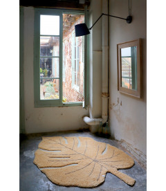 Tapis Monstera Honey Coton 120/180 cm Lavable en Machine