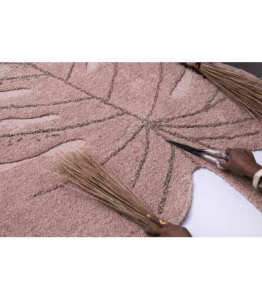 Tapis Monstera Nude Coton 120/180 cm Lavable en Machine