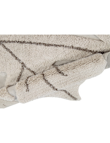 Tapis Monstera Natural Coton 120/180 cm Lavable en Machine