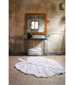 Tapis Monstera Natural Coton 120/180 cm Lavable en Machine