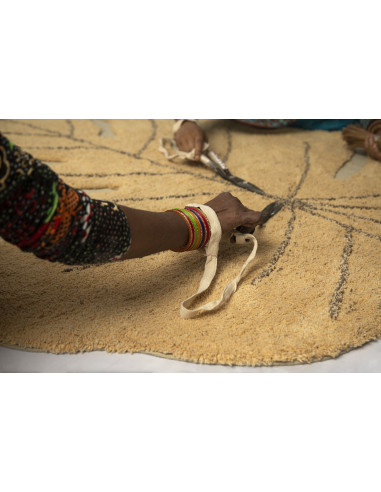 Tapis Monstera Honey Coton 120/180 cm Lavable en Machine