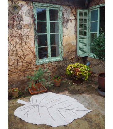 Tapis Monstera Natural Coton 120/180 cm Lavable en Machine