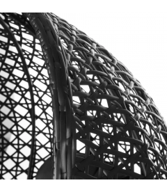 Fauteuil Dido Oeuf Suspendu Noir + Support - Outdoor