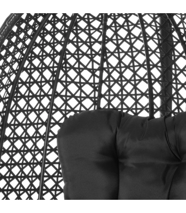 Fauteuil Dido Oeuf Suspendu Noir + Support - Outdoor