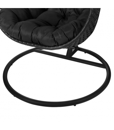 Fauteuil Dido Oeuf Suspendu Noir + Support - Outdoor