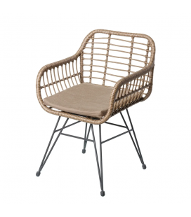 Lot de 2 Chaises Accoudoirs Ariki Polyrotin