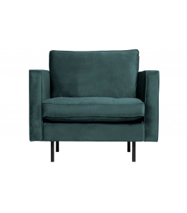 Fauteuil Rodéo Classic Velvet Teal Matelassé