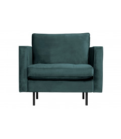 Fauteuil Rodéo Classic Velvet Teal Bleu Canard MatelasséWOOOD by De Eekhoorn Fauteuil Rodéo Classic Velvet Teal Bleu Canard MatelasséWOOOD by De Eekhoorn
