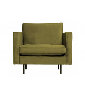 Fauteuil Rodéo Classic Velvet Olive Matelassé