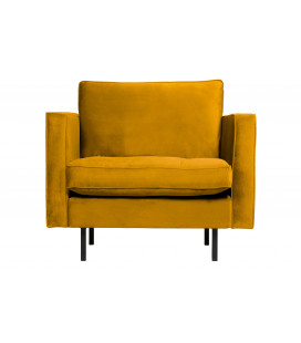 Fauteuil Rodéo Classic Velvet Ocre Matelassé